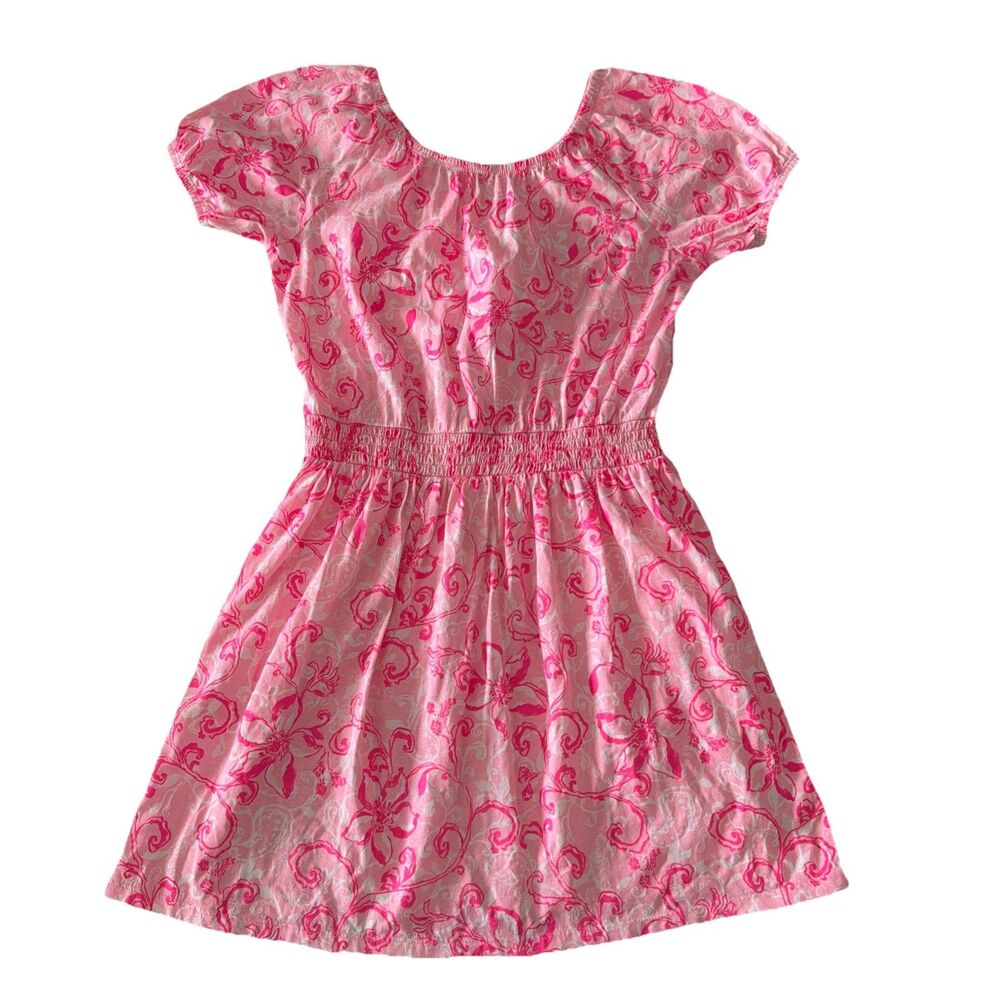 Lilly Pulitzer Girls Sz XL 12 14 Wyndmoor Dress Conch Shell Pink Flamingle NWOT
